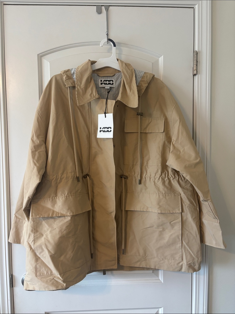 New KBB  by Kahlana Beige Lightweight Hooded Raincoat